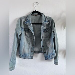 Highway Jeans - Medium Distressed Classic Denim Jacket 🦋